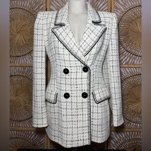 Zara L Women's Plaid Tweed Blazer